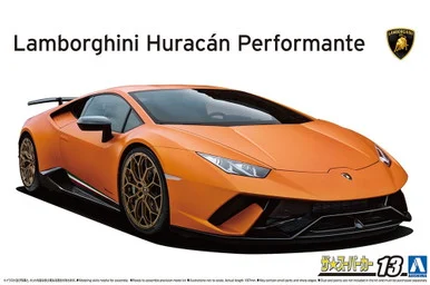 Aoshima AOS06204 #13 2017 Lamborghini Huracan Performante 1/24 Scale Model kit