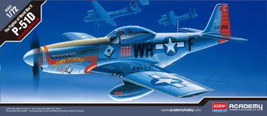 Academy Models 12485 P-51D Mustang Fighter 1/72 Scale Model Kit