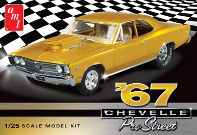 AMT 876 1967 Chevy Chevelle Pro Street 1/25 Scale Model Kit