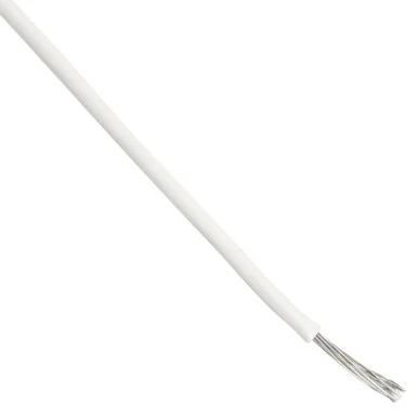 Miniatronics 48-127-01 22 Gage Flexible Stranded Wire Single Conductor White 100 Feet