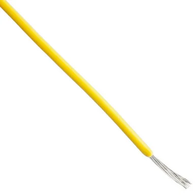 Miniatronics 48-128-01 22 Gage Flexible Stranded Wire Single Conductor Yellow 100 Feet