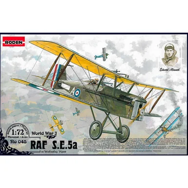 Roden 45 RAF S..E5a w/Wolseley Viper WWI BiPlane 1/72 Scale Model Kit