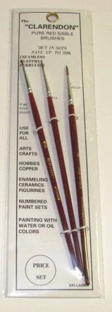 Solo Brush 6001 Clarendon Red Sable Brushes (3)