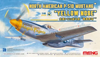 Meng Model LS-009 North American P51-D Mustang Yellow Nose Fighter 1/48 Scale Model Kit