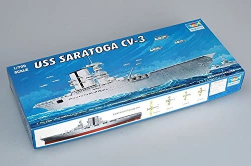 USS Saratoga Aircraft Carrier CV-3 1936, 1:700 Scale Model Kit