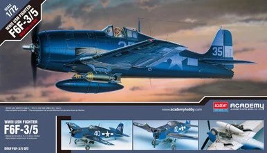 Academy Models 12481 F6F-3/5 Hellcat USN Fighter 1/72 Scale Model Kit