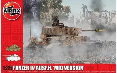 Airfix A1351 WWII Panzer IV Ausf. H. Mid Version 1/35 Scale Model Kit - Airfix Models