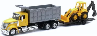 New Ray NRY16633A International Lonestar Dump Truck & Wheel Loader 1/43 Scale Diecast Model