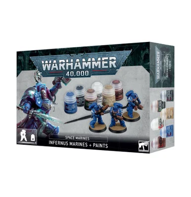 Warhammer Colour 60-11 Infernus Marines + Paints