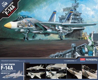 Academy Models 12253 F-14A Tomcat U.S. Navy Fighter 1/48 Scale Model Kit
