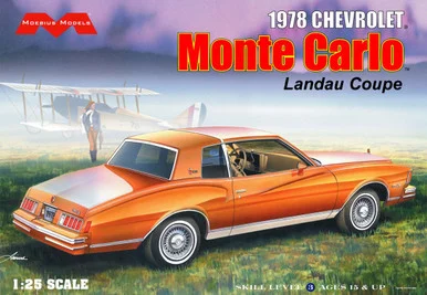 Moebius Models 2330 1978 Chevrolet Monte Carlo Landau Coupe 1/25 Scale Model Kit