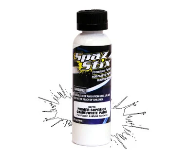 Spaz Stix 00210 High Qlty Sandable Primer / White Airbrush Paint 2oz