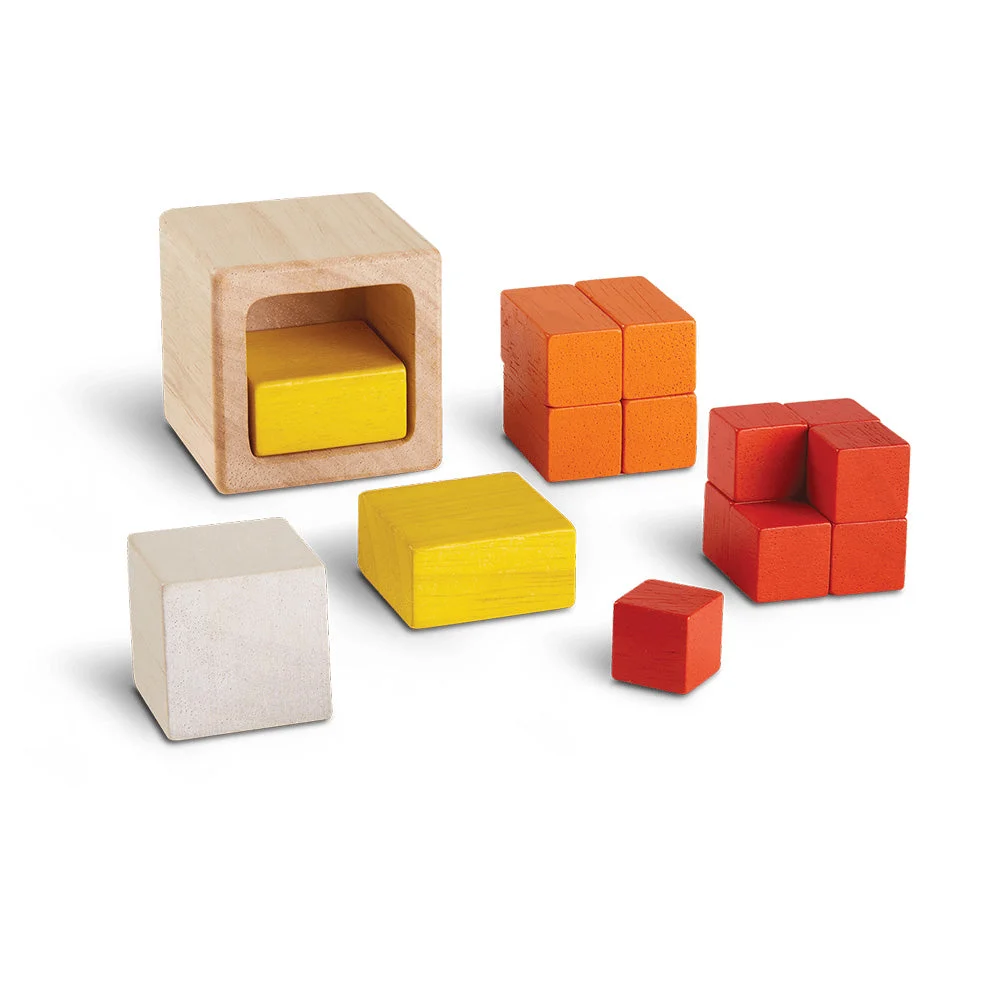 Fraction Cubes Wooden Blocks - Plan Toys