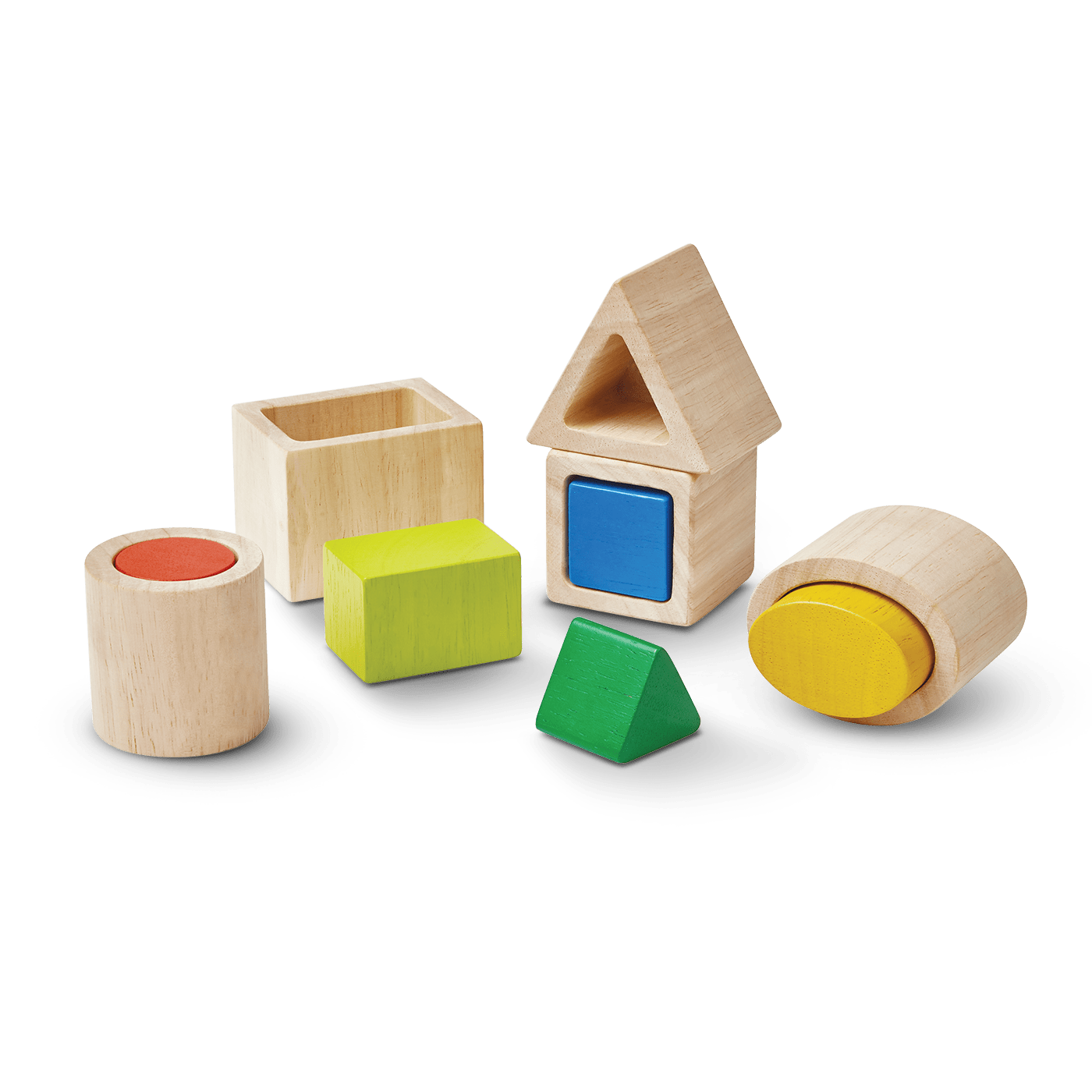 Geo Matching Wooden Blocks - Plan Toys