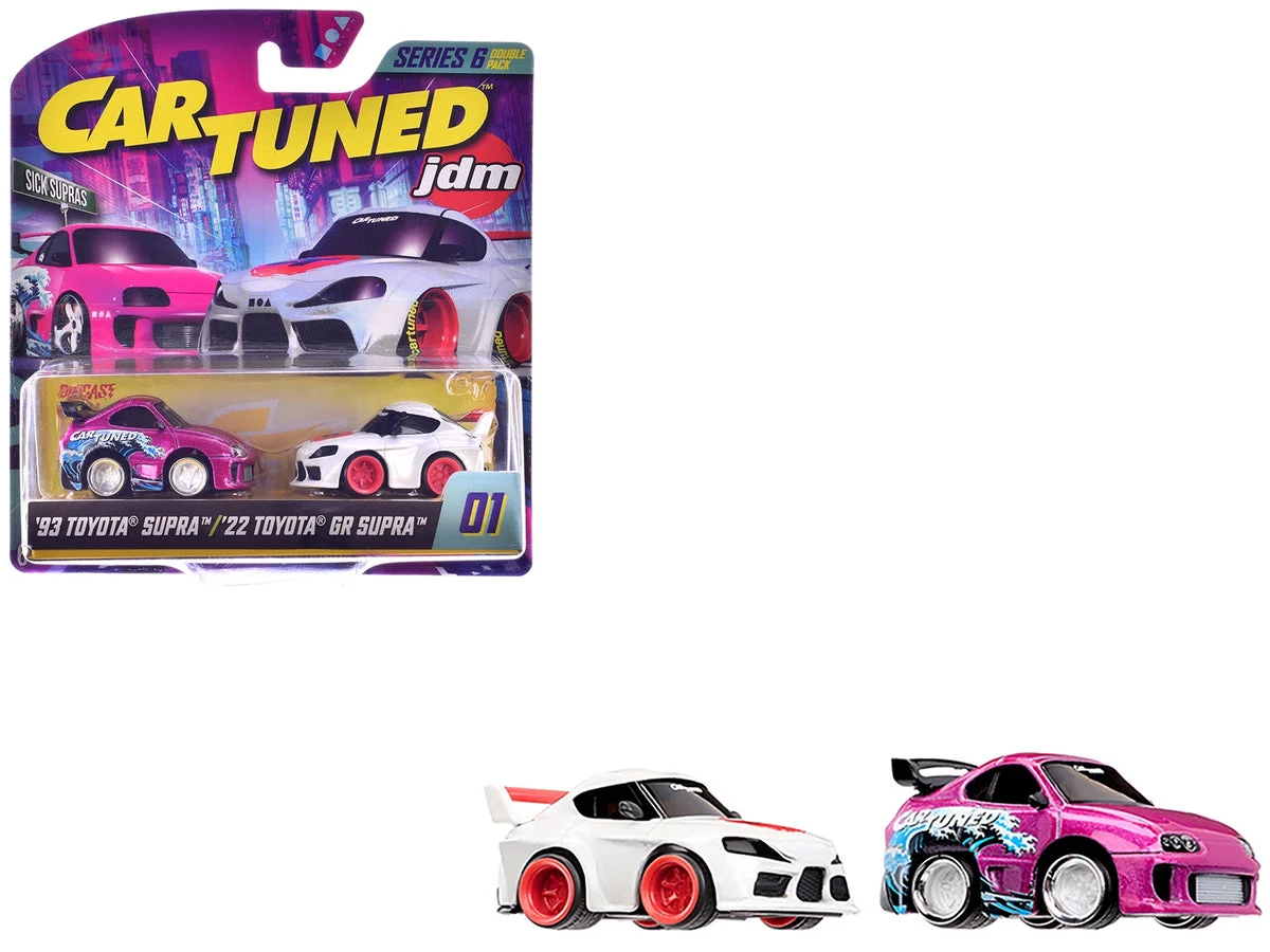"Sick Supras" Series 6 Toyota Double Pack Set of 2 Cars Diecast Model Cars by CarTuned - Car Tuned