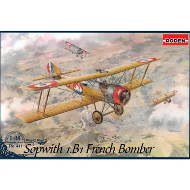 Roden 411 Sopwith 1.B1 WWI BiPlane 1/48 Scale Model Kit
