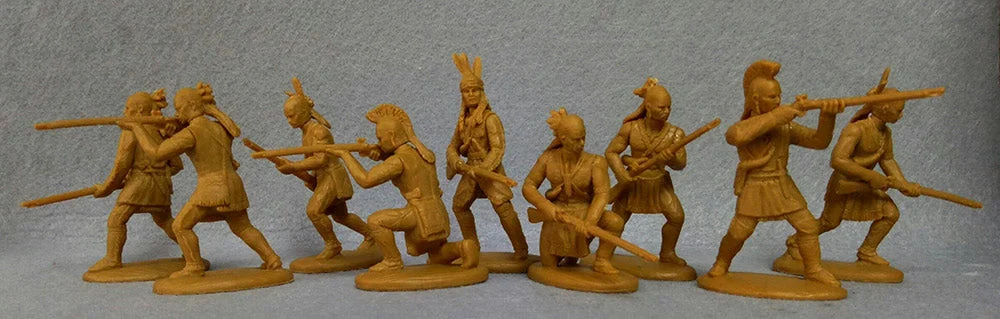 War of 1812 Woodland American Indians (Tecumseh’s) 1812 - 1815, 54 mm (1/32) Scale Plastic Figures