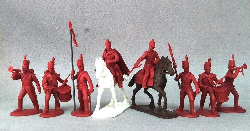 Napoleonic Wars British Line Infantry Command 1803 – 1815, 54 mm (1/32) Scale Plastic Figures - Expeditionary Force