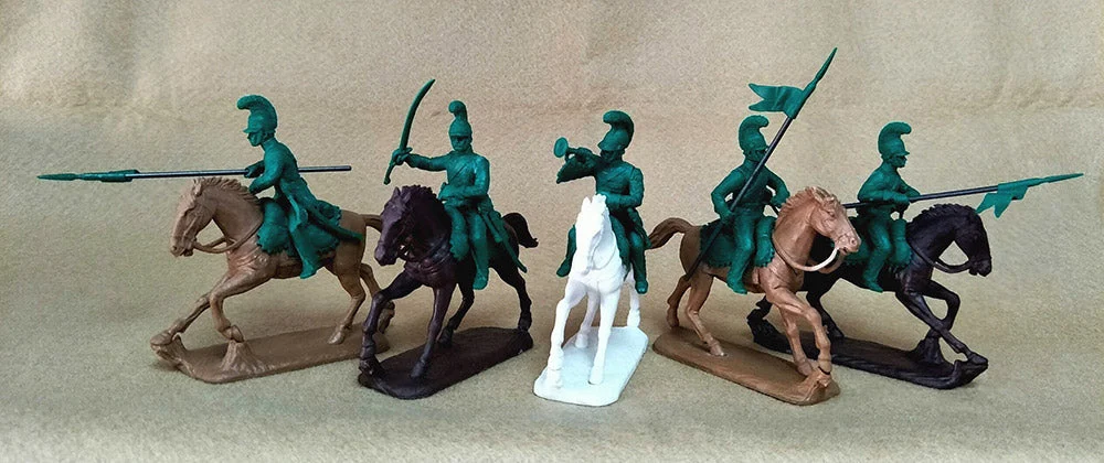 Napoleonic Wars French Lancers with Trumpeter 1803-1815, 54 mm (1/32) Scale Plastic Figures