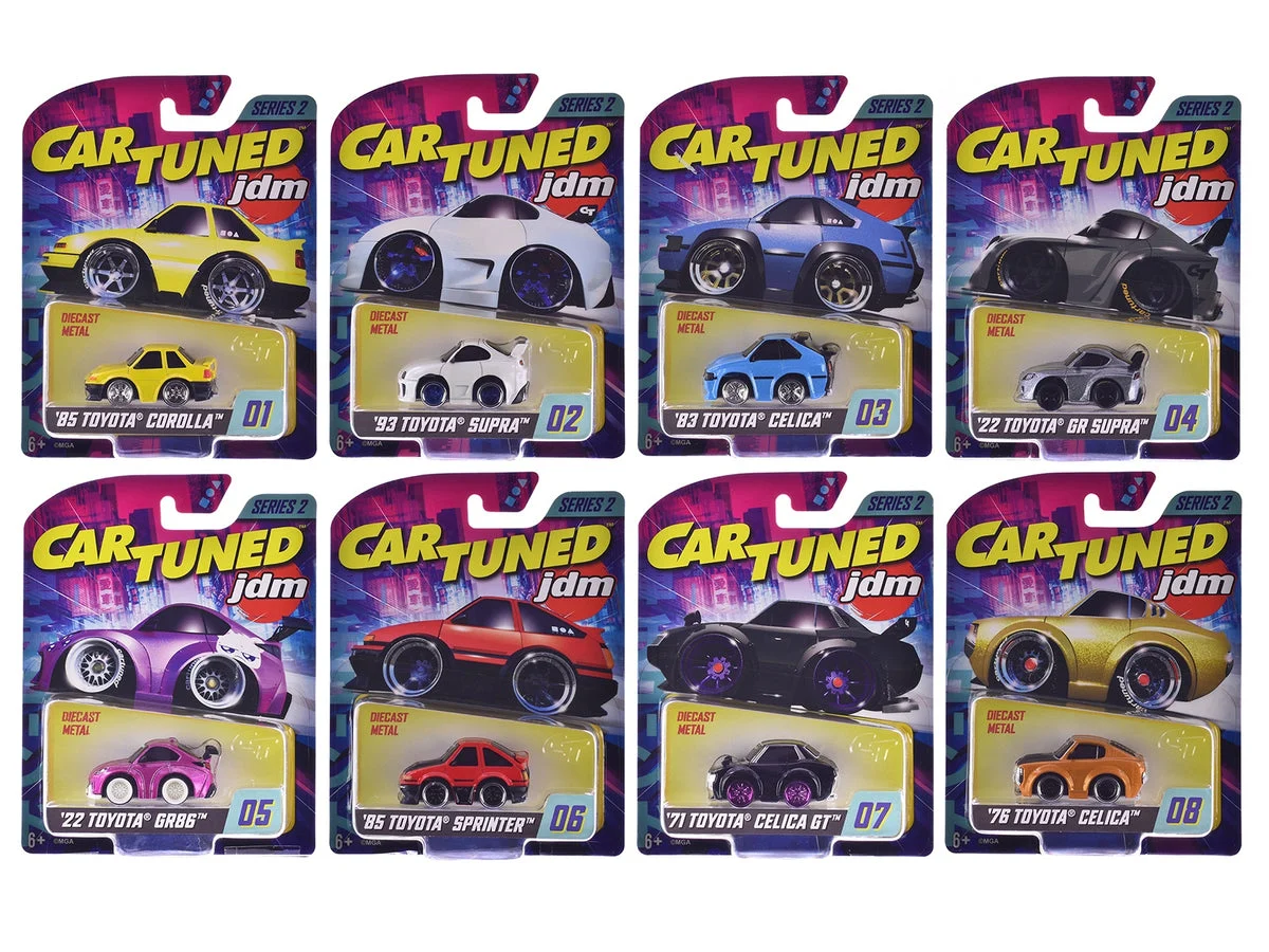 JDM Tuners Series 2 Set of 8 Pieces Diecast Model Cars by CarTuned - Car Tuned