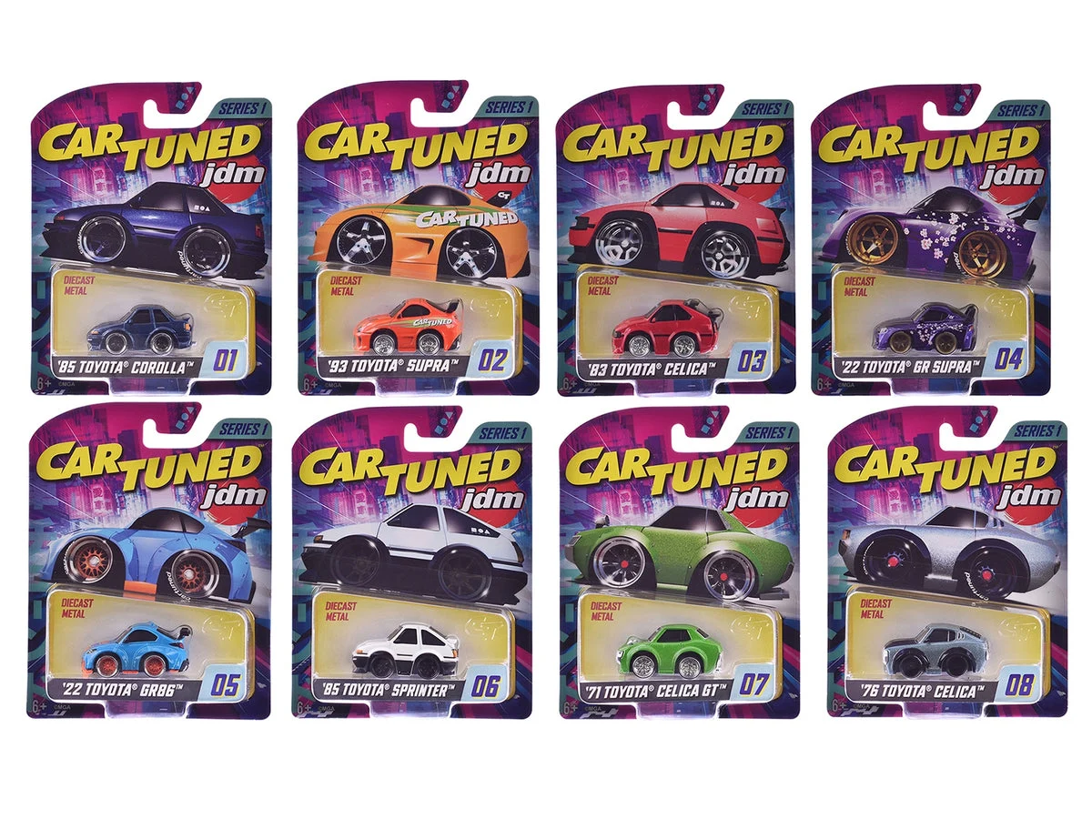 JDM Tuners Series 1 Set of 8 Pieces Diecast Model Cars by CarTuned - Car Tuned