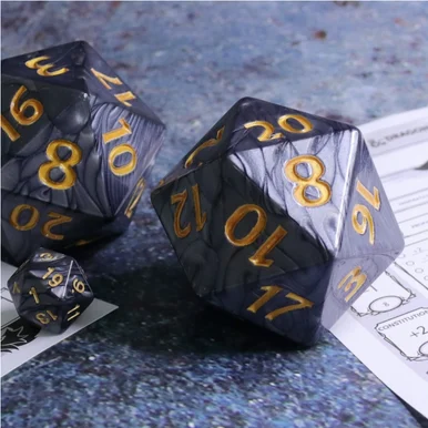 Foam Brain Games 5066 55mm Titan D20 - Black Pearl