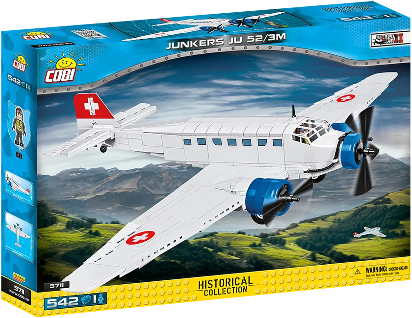 Junkers Ju 52/3m Swiss Air, 542 Piece Block Kit - Cobi