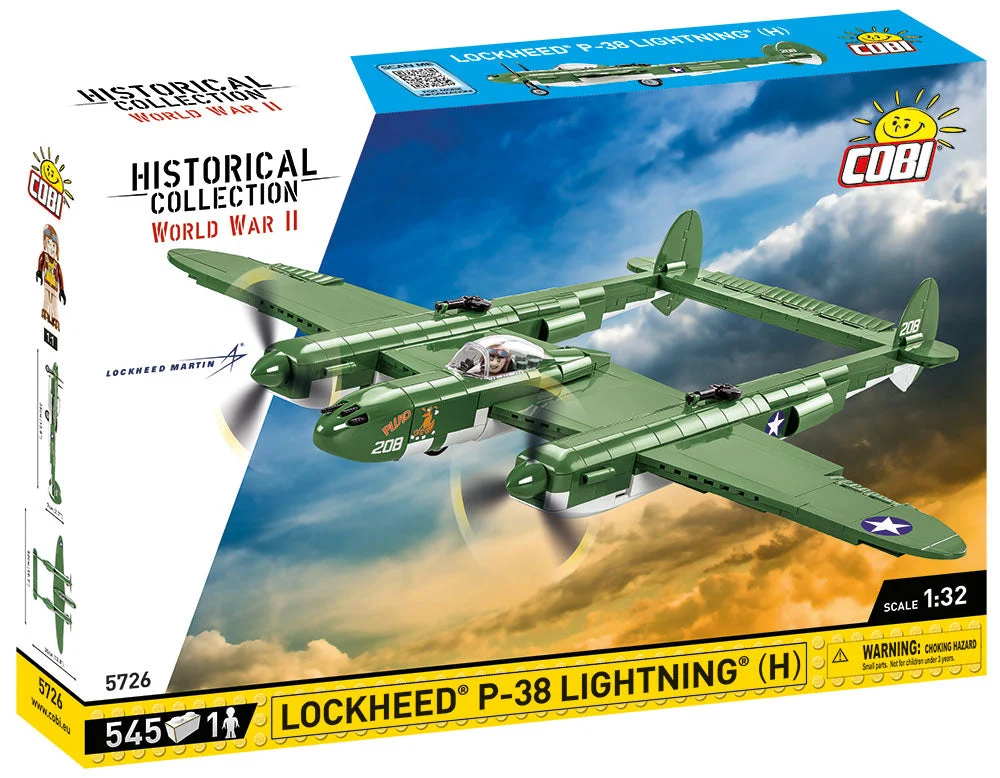 Lockheed P-38H Lightning, 545 Piece Block Kit
