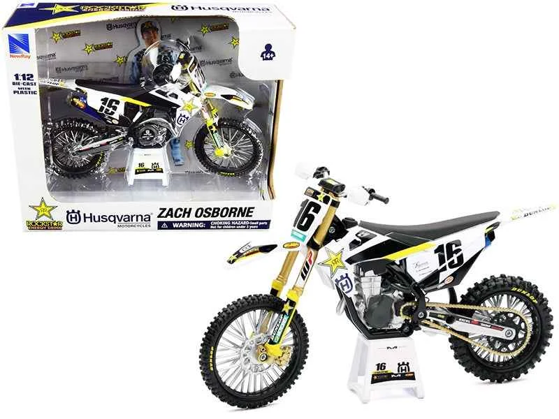Husqvarna FC450 #16 Zach Osborne "Rockstar Energy Drink" 1/12 Diecast Motorcycle Model by New Ray