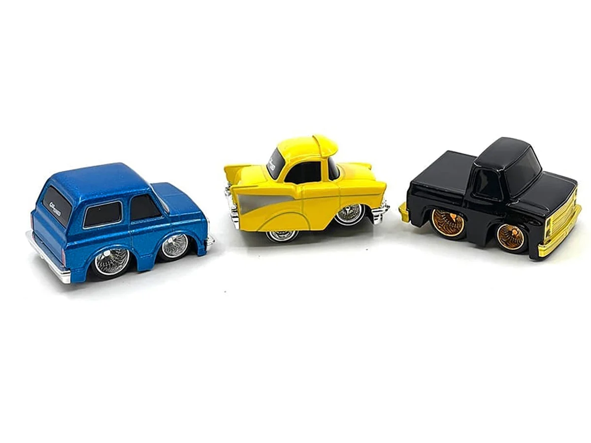 "Lowriders" Series 2 Chevrolet Triple Pack Set of 3 Cars Diecast Model Cars by CarTuned - Car Tuned