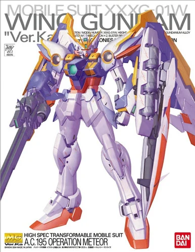 Bandai 5062839 XXXG-01W Wing Gundam Ver.Ka High Spec Transformable Mobile Suit MG 1/100 Scale Model Kit