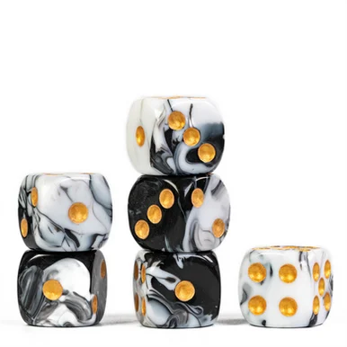 Foambrain Games 2484 12 piece Pip D6s - Espresso Cream