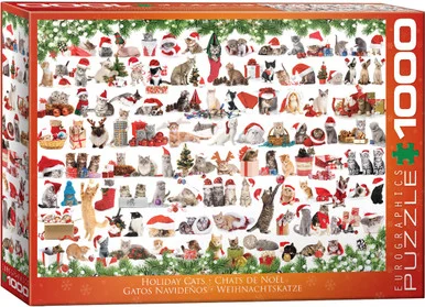 EuroGraphics 6000-0940 Holiday Cats 1000-Piece Puzzle