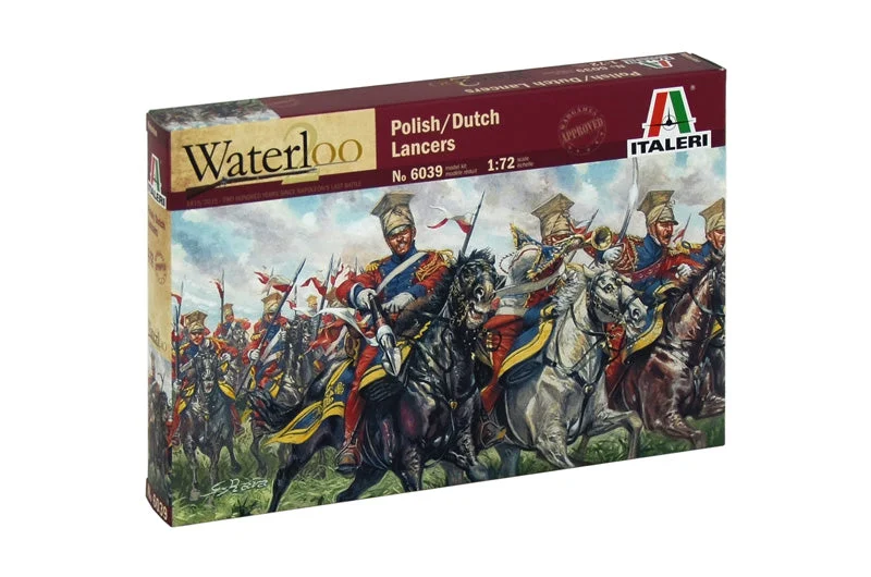Napoleonic Wars Waterloo Polish/Dutch Lancers 1/72 Scale Plastic Figures - Italeri