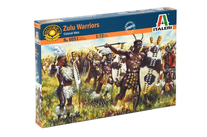 Zulu Warriors Colonial Wars 1/72 Scale Plastic Figures - Italeri