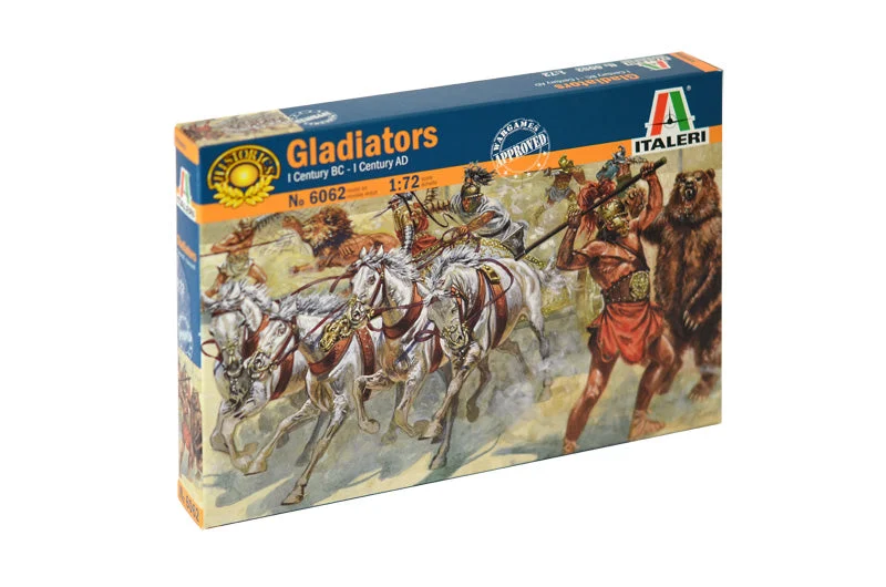 Gladiators 1st Century BC – 1st Century AD, 1/72 Scale Plastic Figures - Italeri