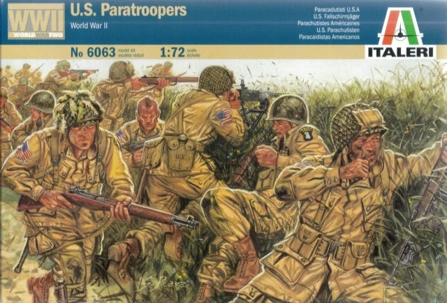 US Paratroopers 101st Airborne Division WWII 1/72 Scale Plastic Figures - Italeri
