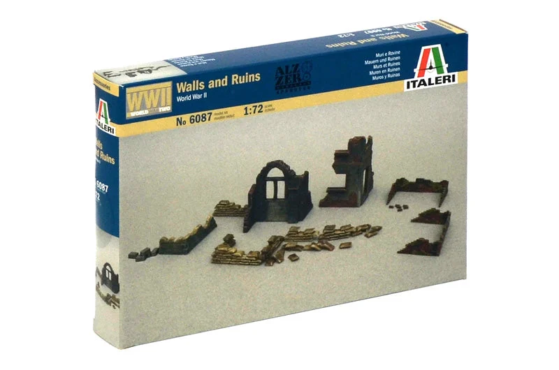 WWII Walls And Ruins Diorama Accessories Kit 1/72 Scale - Italeri