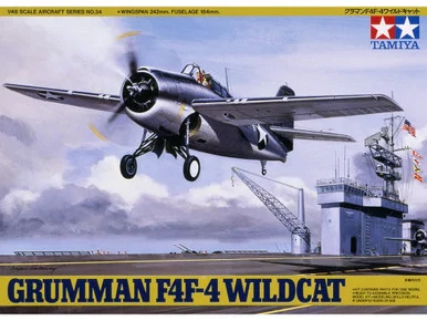 Tamiya 61034 Grumman F4F4 Wildcat 1/48 Scale Model Kit
