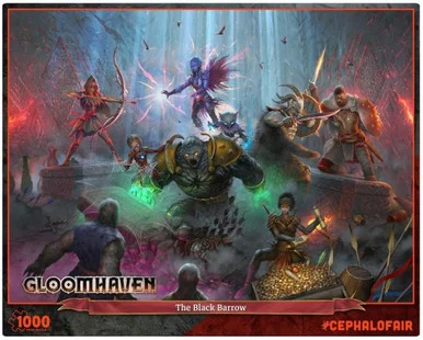 Cephalofair Games CPH0701 Gloomhaven: The Black Barrow 1000 Piece Jigsaw Puzzle