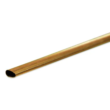 K&S Metals 8122 Brass Streamline Tube 1/4" OD x 0.014" Wall x 12" Long (1 Piece)