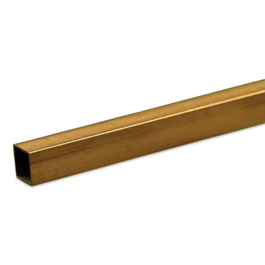 K&S Metals 8155 Square Brass Tube 1/4" SQ x 0.014" Wall x 12" Long (1 Piece)