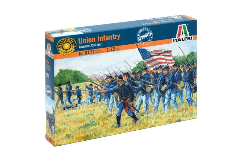 American Civil War Union Infantry 1/72 Scale Plastic Figures - Italeri