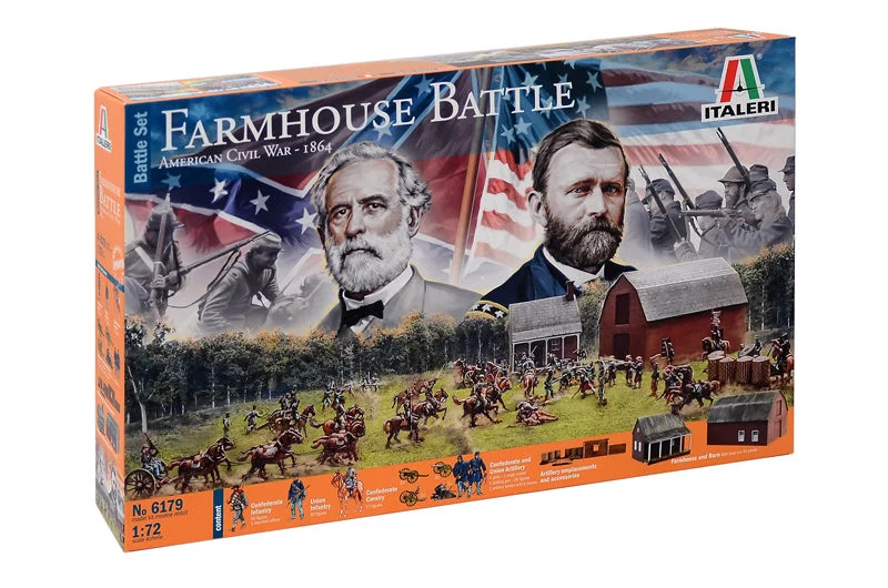 American Civil War Farmhouse Battle 1864, 1/72 Scale Diorama Battle Set - Italeri