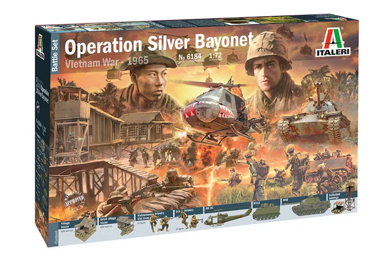 Vietnam War Operation Silver Bayonet 1965, 1/72 Scale Plastic Battle Set - Italeri