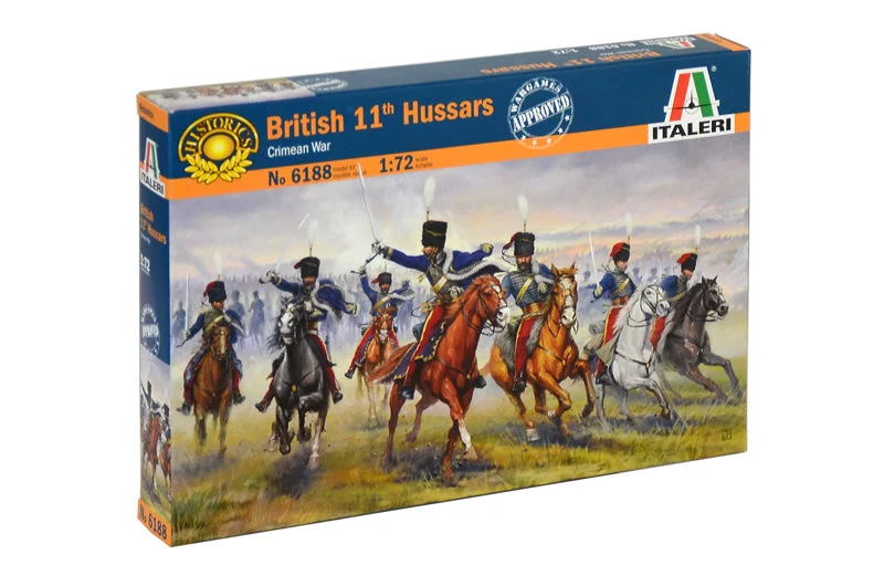 British 11th Hussars Crimean War 1/72 Scale Plastic Figures - Italeri