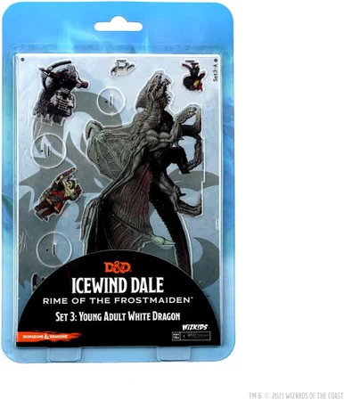 Wizkids 94507 Dungeons & Dragons Idols of Realms: Icewind Dale Rime of the Frostmaiden 2D Young Adult White Dragon