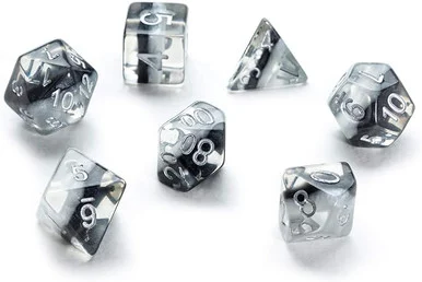 Gate Keeper Games GKGE0870: Eclipse Dice: Luna 7 Dice Set - Gatekeeper