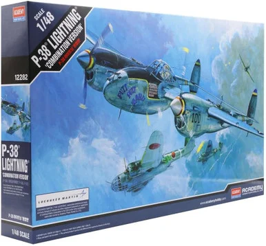 Academy Models 12282 P-38 Lightning Combination Version Droopsnoot 1/48 Scale Model Kit