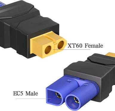 Hobbywurks HBYC2025 Male EC5 to Female XT60 Adapter, 1 Piece